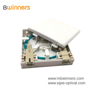 2 Ports FTTH Fiber Optic Termination Box Socket Panel